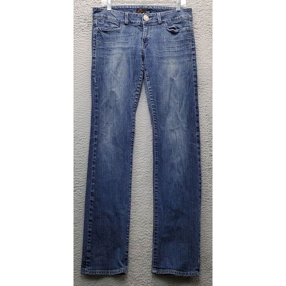 Vintage Crocker Jeans Womens Size 31X34 Blue Denim Straight Leg‎ Super Slim Fit - Picture 1 of 7